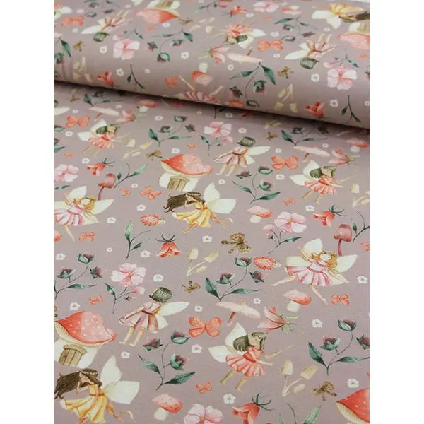 Avalana Cotton Jersey Fabric - Woodland Fairies – view 5 – Truro Fabrics