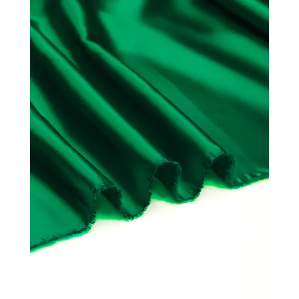 Bemberg™ Cupro Lining Fabric - Emerald – view 2 – Truro Fabrics