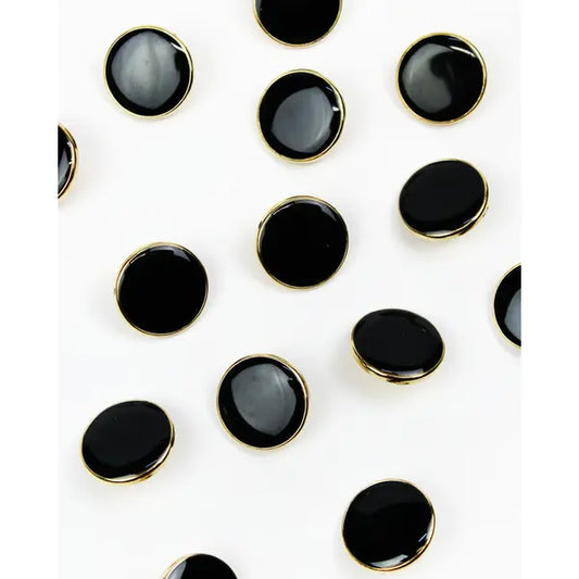 Button - Enamelled Black - 28mm – Truro Fabrics