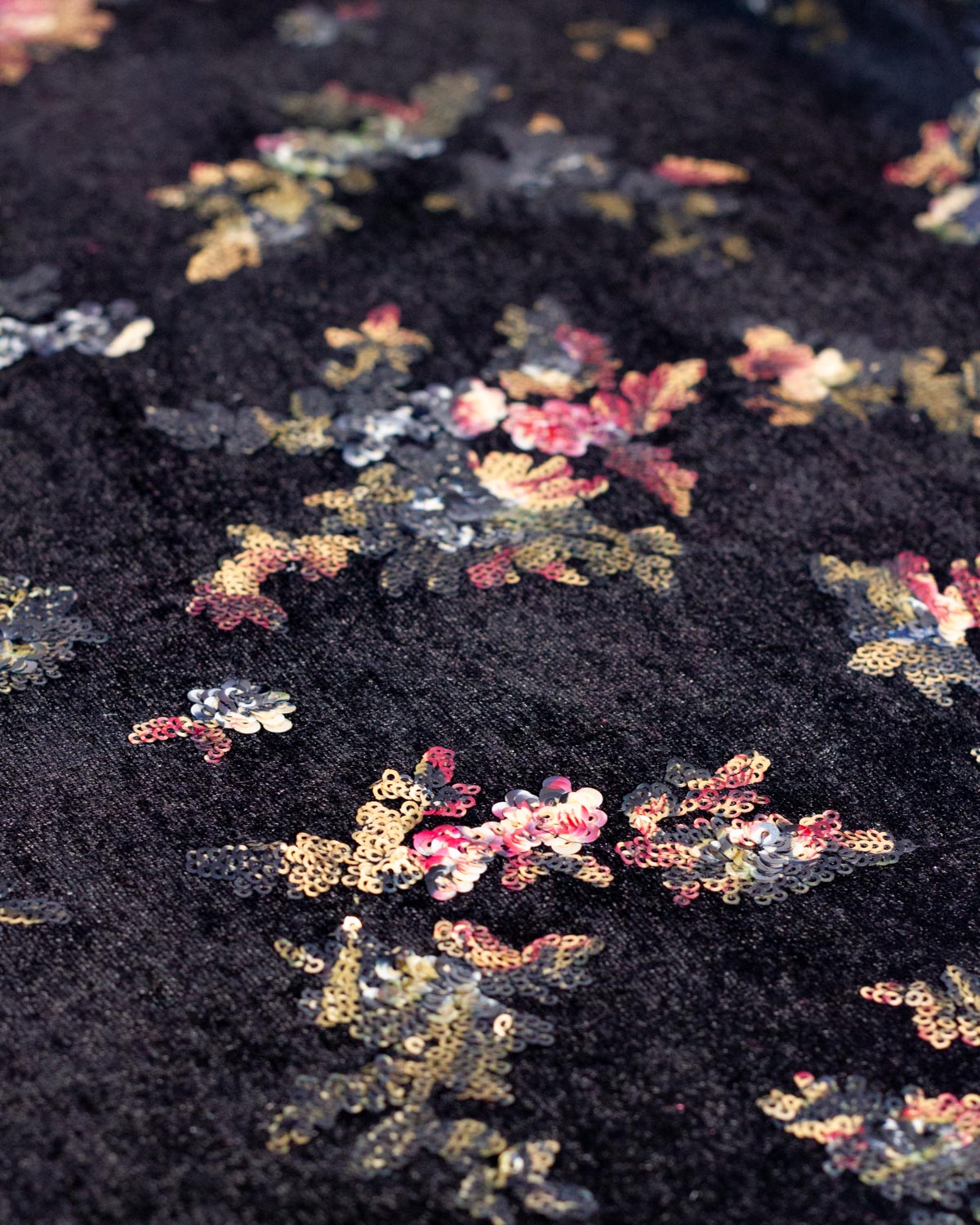 Black Stretch Velour Fabric – Stevie Sequins