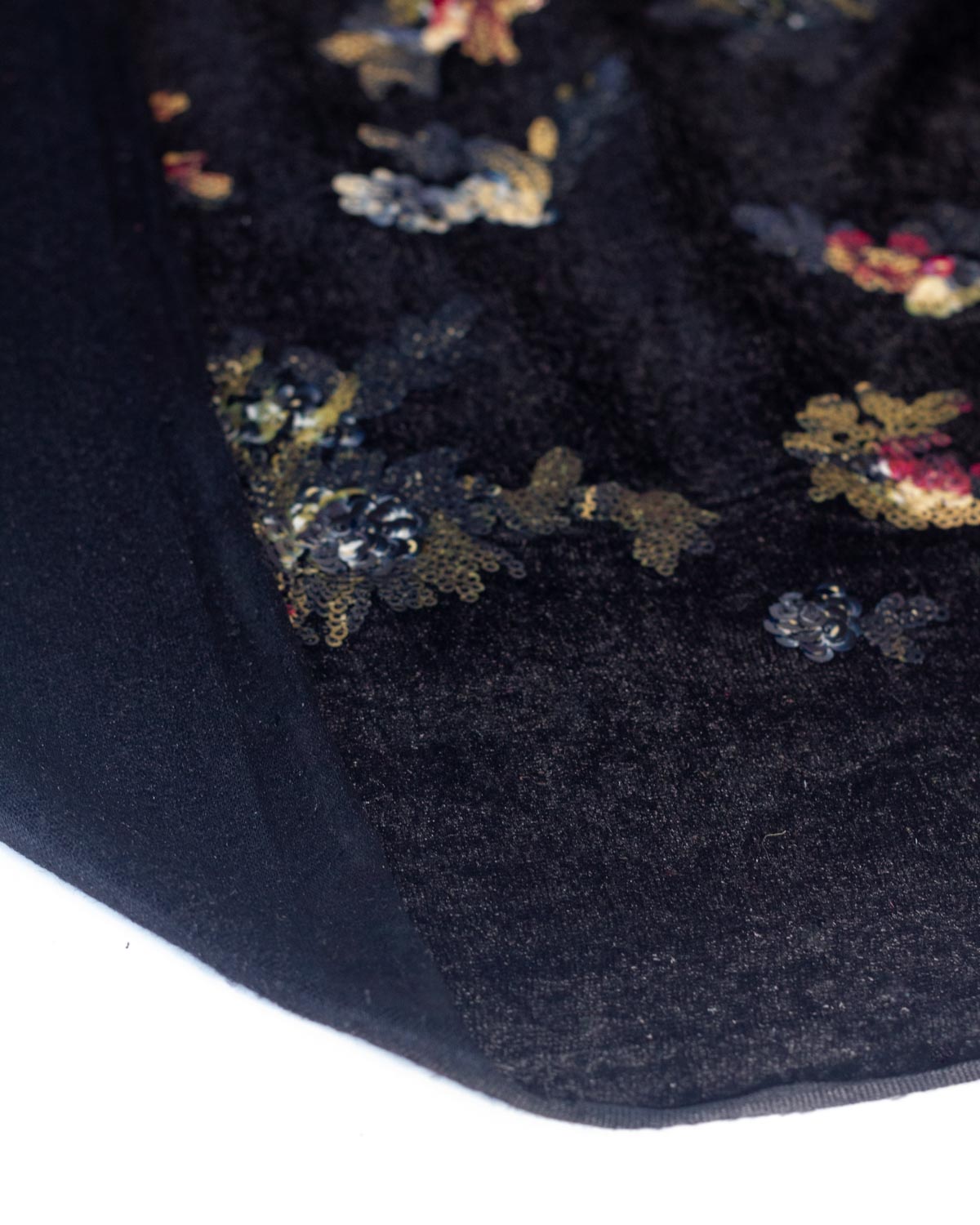 Black Stretch Velour Fabric – Stevie Sequins