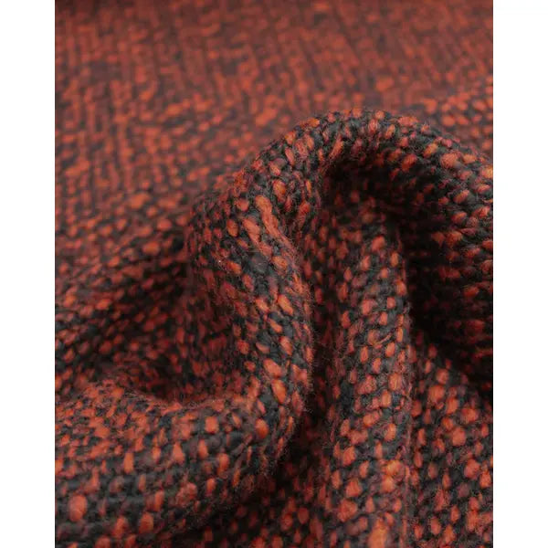 Boucle Knit Coating Fabric - Rust – view 2 – Truro Fabrics