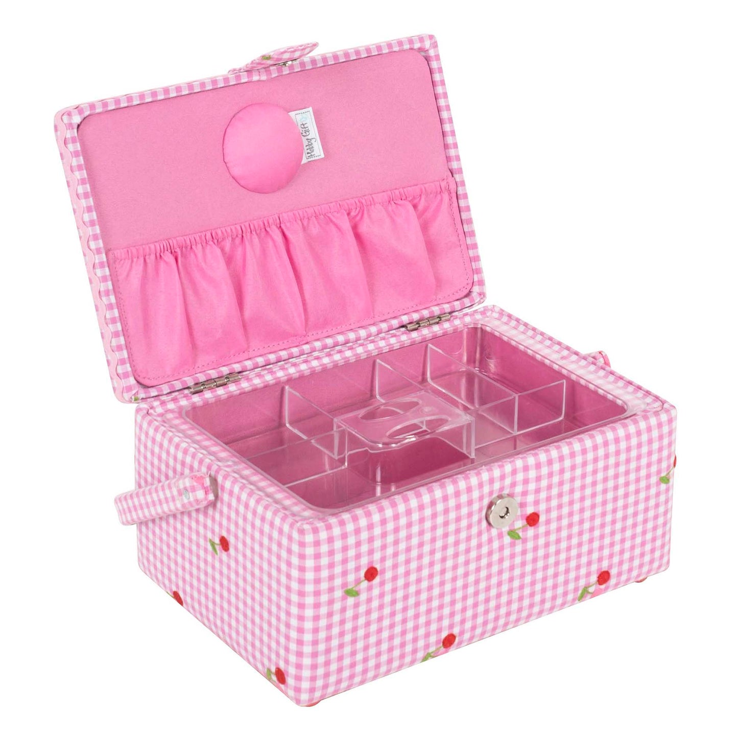 Sewing Box - Embroidered Cherries