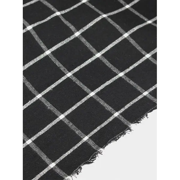 Brushed Cotton Flannel Fabric - Ashwood Windowpane Check – view 5 – Truro Fabrics