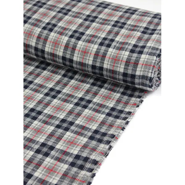 Brushed Cotton Plaid Fabric - Blackthorn Plaid – view 3 – Truro Fabrics