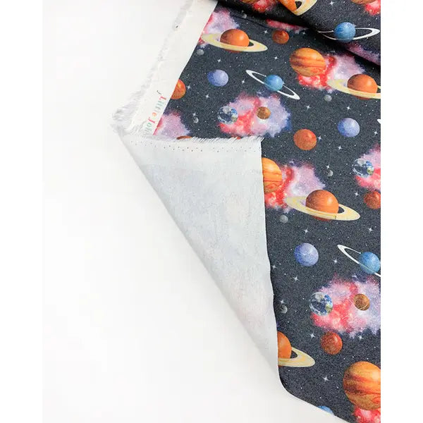 Brushed Cotton Flannelette Fabric - Space Age – view 4 – Truro Fabrics