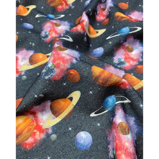 Brushed Cotton Flannelette Fabric - Space Age – view 2 – Truro Fabrics