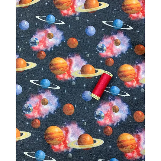 Brushed Cotton Flannelette Fabric - Space Age – Truro Fabrics
