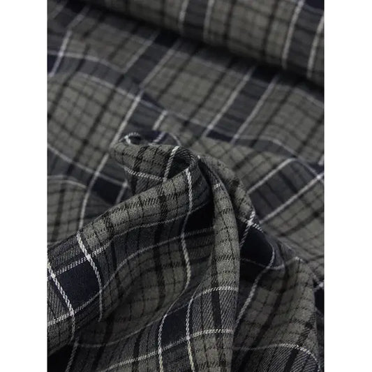 Brushed Cotton Flannel Fabric - Stormwatch Plaid – Truro Fabrics