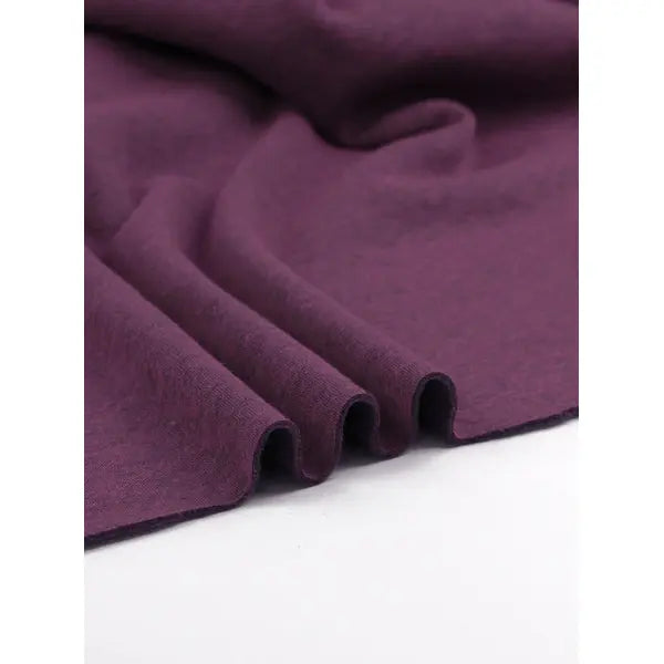 Brushed Sweatshirt Fleece Fabric - Fig – view 2 – Truro Fabrics