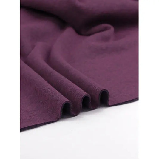 Brushed Sweatshirt Fleece Fabric - Fig – view 2 – Truro Fabrics