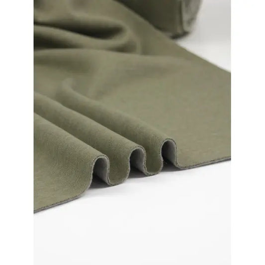 Brushed Sweatshirt Fleece Fabric - Lichen – view 2 – Truro Fabrics
