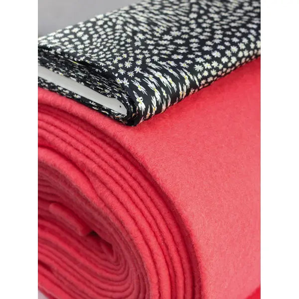 Brushed Wool Coating Fabric - Coral – view 5 – Truro Fabrics