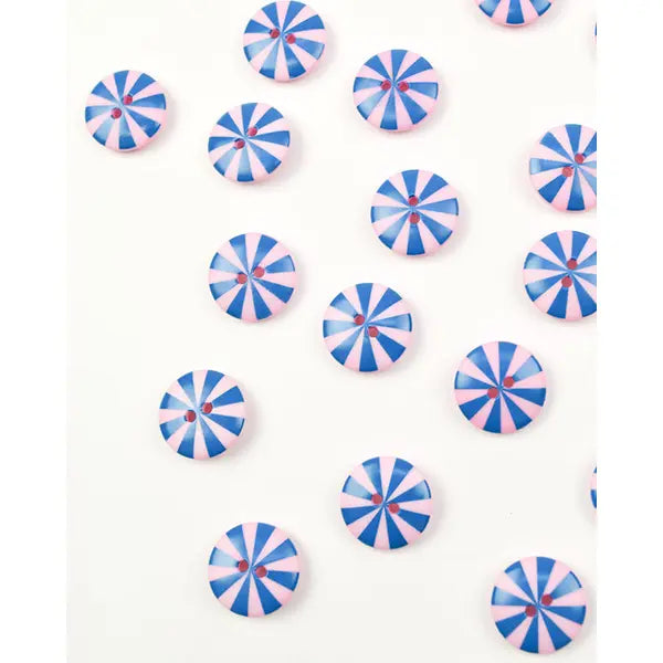 Button - Kaffe Fassett - Radiate - Pink & Blue - 15mm – Truro Fabrics