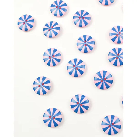 Button - Kaffe Fassett - Radiate - Pink & Blue - 15mm – Truro Fabrics