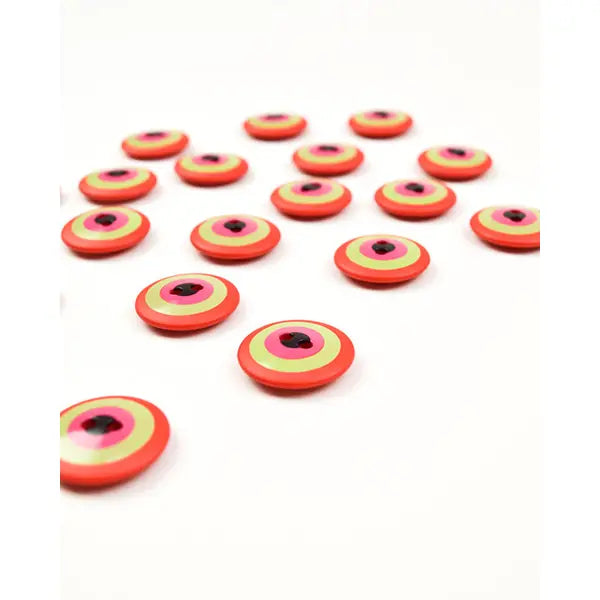 Button - Kaffe Fassett - Target - Red - 20mm – view 2 – Truro Fabrics