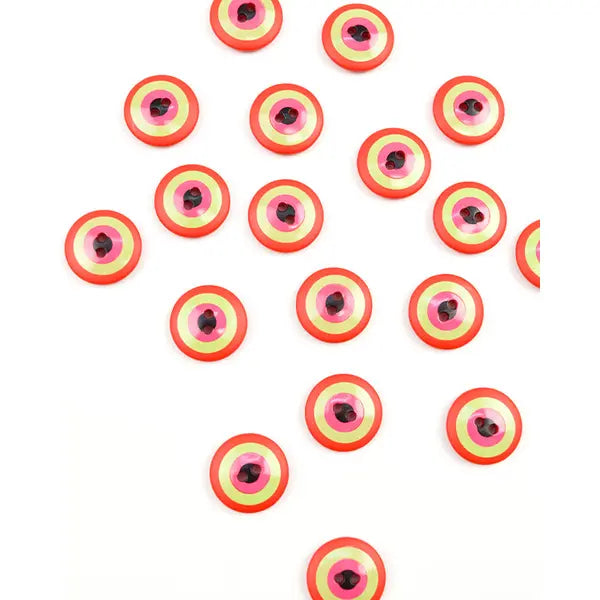 Button - Kaffe Fassett - Target - Red - 20mm – Truro Fabrics