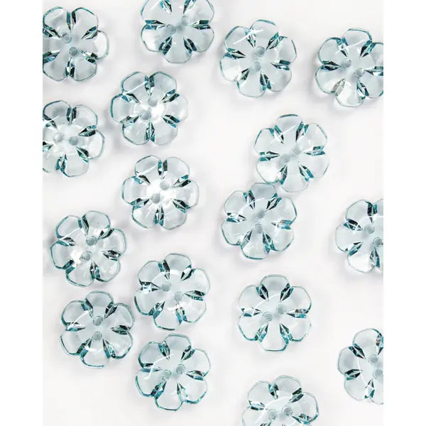Button - Crystal Daisy Sky - 24mm – Truro Fabrics