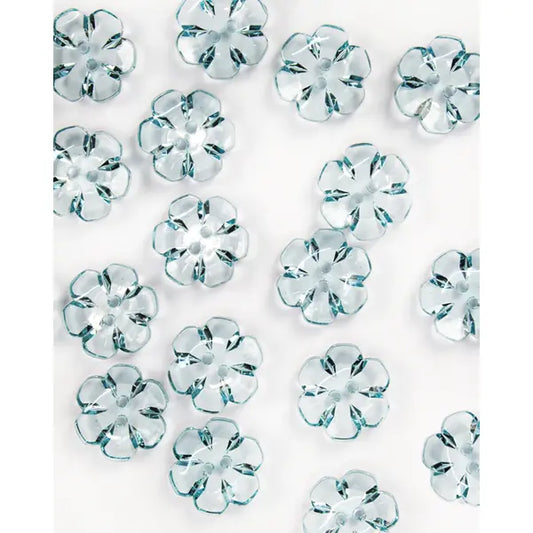 Button - Crystal Daisy Sky - 24mm – Truro Fabrics