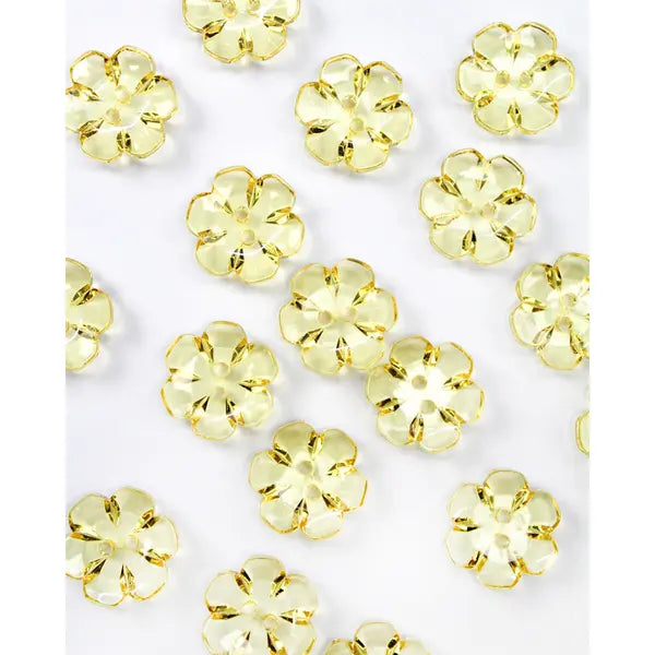 Button - Crystal Daisy Yellow - 24mm – Truro Fabrics