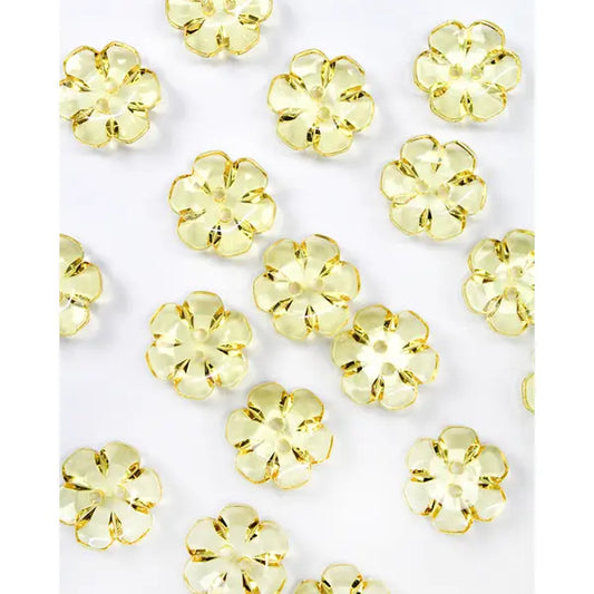 Button - Crystal Daisy Yellow - 24mm – Truro Fabrics