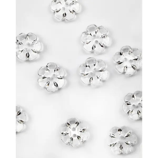 Button - Crystal Daisy Clear - 24mm – Truro Fabrics