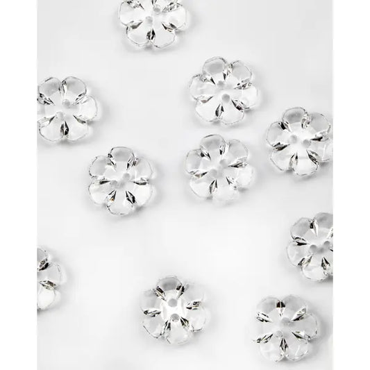 Button - Crystal Daisy Clear - 24mm – Truro Fabrics