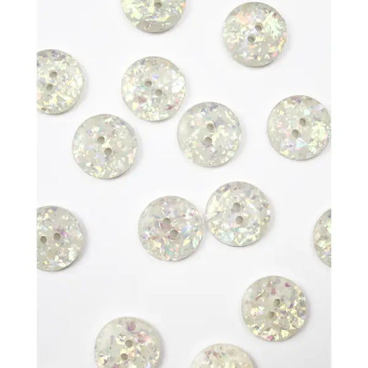 Button - Disco Terrazzo White - 20mm – Truro Fabrics