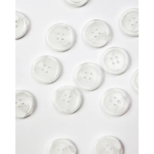 Button - 20mm - Marble Snow – Truro Fabrics