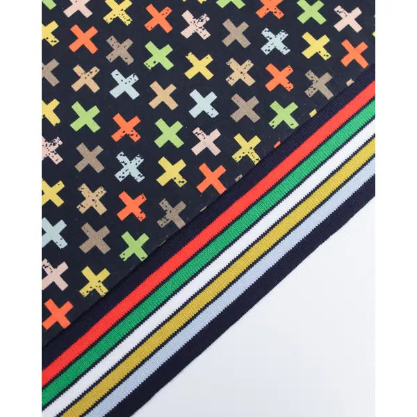 Cotton Jersey Fabric - Candy Cross – view 4 – Truro Fabrics