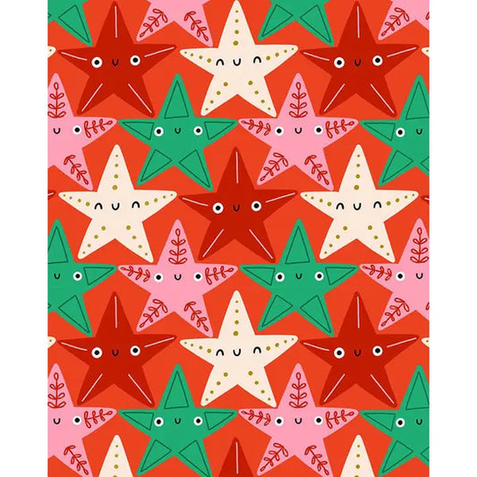 Christmas Patchwork Fabric - Oh What Fun! - Happy Stars – Truro Fabrics