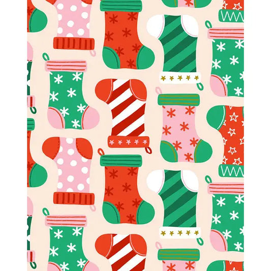 Christmas Patchwork Fabric - Oh What Fun! - Stockings – Truro Fabrics
