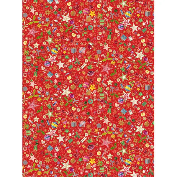 Christmas Patchwork Fabric - Jolly St Nick - Christmas Treasures Red – Truro Fabrics