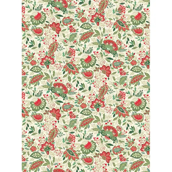 Christmas Patchwork Fabric - Good Tidings - Sarasa Cream – view 2 – Truro Fabrics