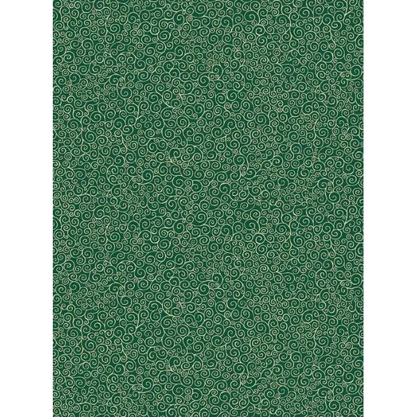 Christmas Patchwork Fabric - Good Tidings - Scroll Green – Truro Fabrics