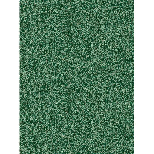 Christmas Patchwork Fabric - Good Tidings - Scroll Green – Truro Fabrics