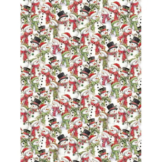 Christmas Patchwork Fabric - Jolly St Nick - Snowman Parade – Truro Fabrics
