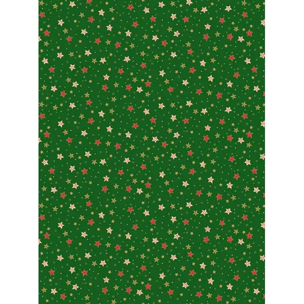 Christmas Patchwork Fabric - Jolly St Nick - Sparkle Green – Truro Fabrics
