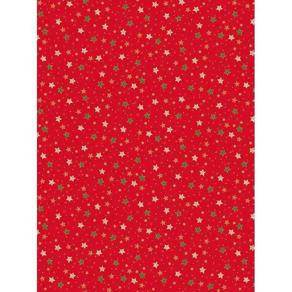 Christmas Patchwork Fabric - Jolly St Nick - Sparkle Red – Truro Fabrics