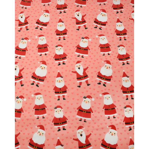 Christmas Poly Cotton Fabric - Smiley Santa Pink – Truro Fabrics