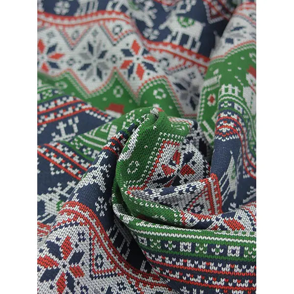 Christmas Sweatshirt Fleece Fabric - Snow Village – view 3 – Truro Fabrics