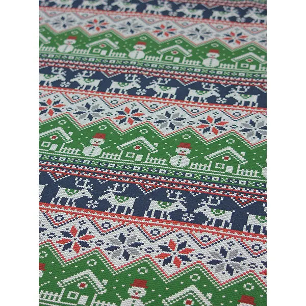 Christmas Sweatshirt Fleece Fabric - Snow Village – view 4 – Truro Fabrics