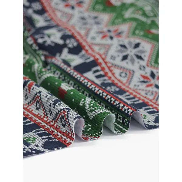 Christmas Sweatshirt Fleece Fabric - Snow Village – view 5 – Truro Fabrics