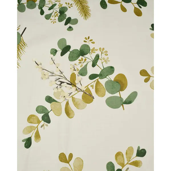 Christmas Teflon Tablecloth Fabric - Eucalyptus Sprig – view 3 – Truro Fabrics