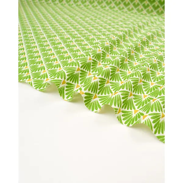 Christmas Teflon Tablecloth Fabric - Pine Fans - Green – view 2 – Truro Fabrics