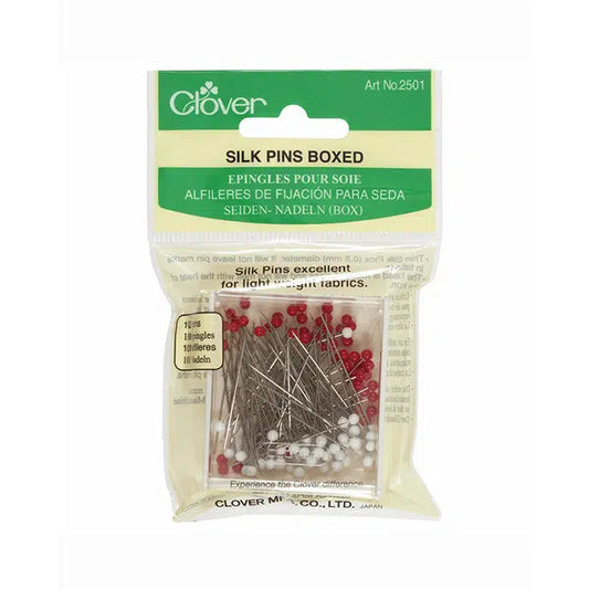 Clover Silk Pins - Glass Head – Truro Fabrics