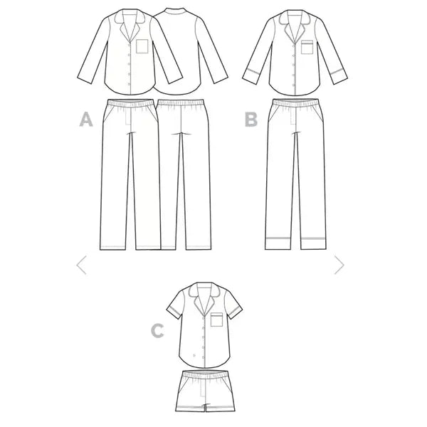 Closet Core - Paper Sewing Pattern - Carolyn Pyjamas – view 7 – Truro Fabrics