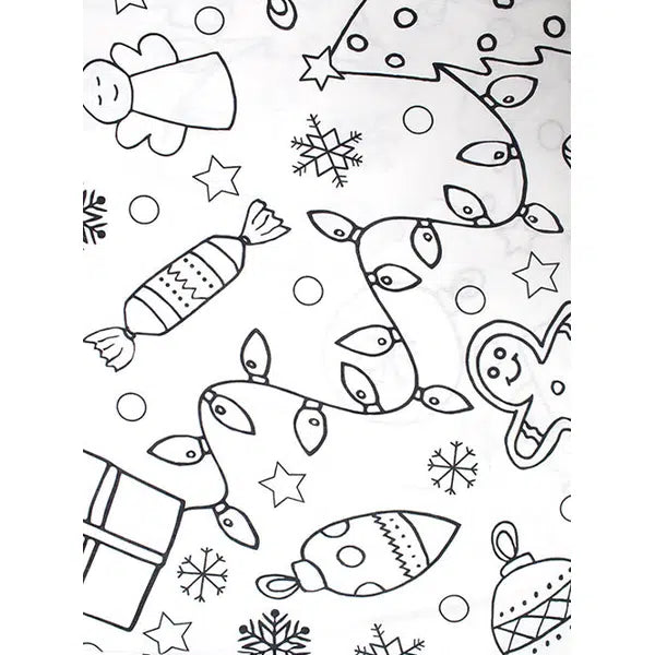 Colour-In Cotton Fabric - Christmas Time – view 3 – Truro Fabrics