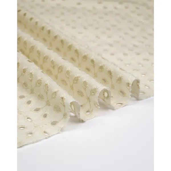Cotton Broderie Anglaise Fabric - Chantilly – view 2 – Truro Fabrics