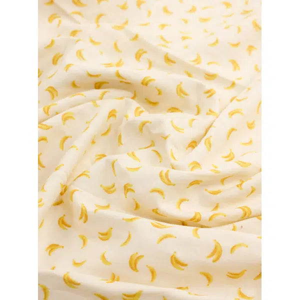 Cotton Double Gauze Fabric - Banana Bonbon Butter – view 4 – Truro Fabrics